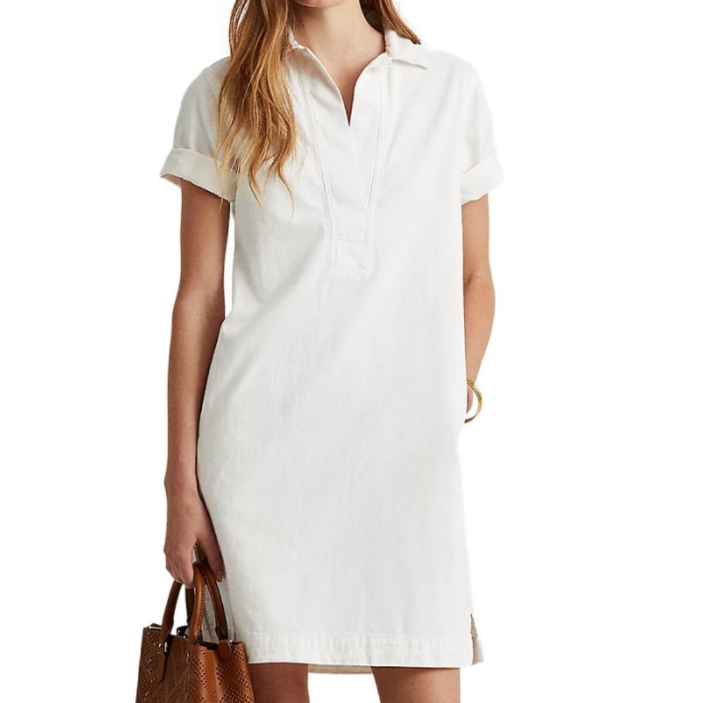 Ralph Lauren Versatile Cotton Twill Shift Dress